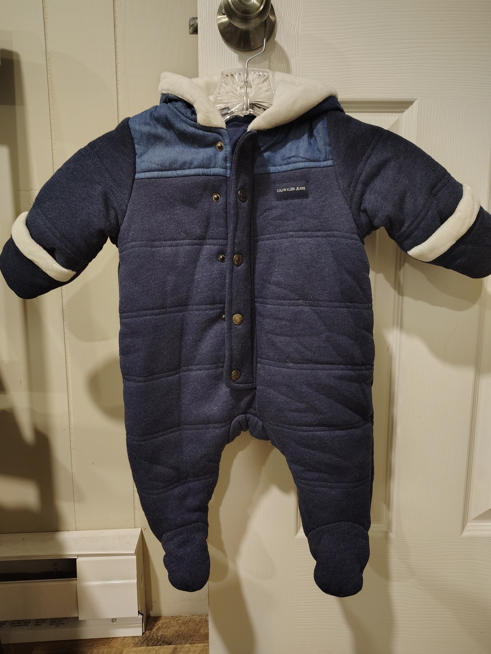 Calvin Klein Navy Baby Snowsuit